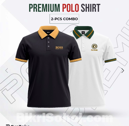 Mens premium polo T-shirt Balmain & Hugo boss brand